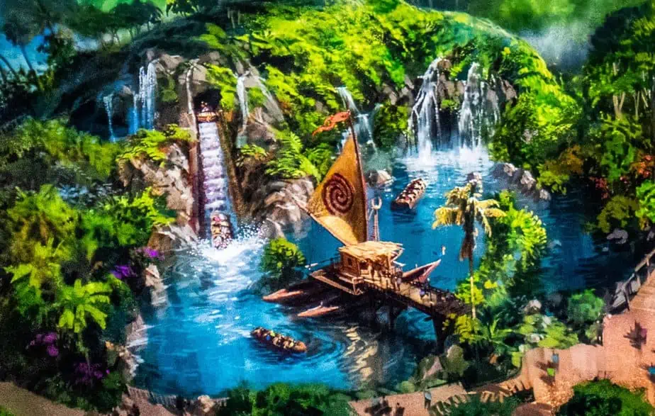 Moana’s Epic Voyage Water Ride Concept Art at EPCOT